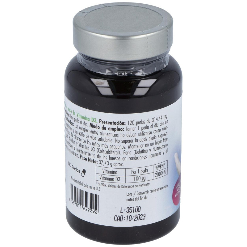 Mundo Natural Vitamina D3 4000ui 120perlas - Mundonatural