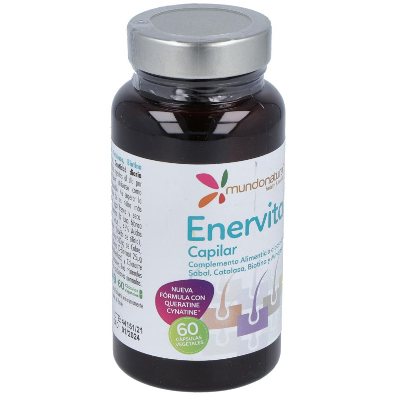 Mundo Natural Enervital Capilar 60 Caps - Mundonatural
