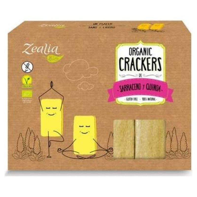 Crackers de Sarraceno y Quinoa 120gr. Bio Sg Vegan - Zealia