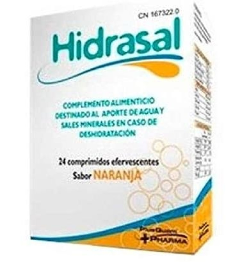 Hidrasal (24 Comprimidos Efervescentes Sabor Naranja)