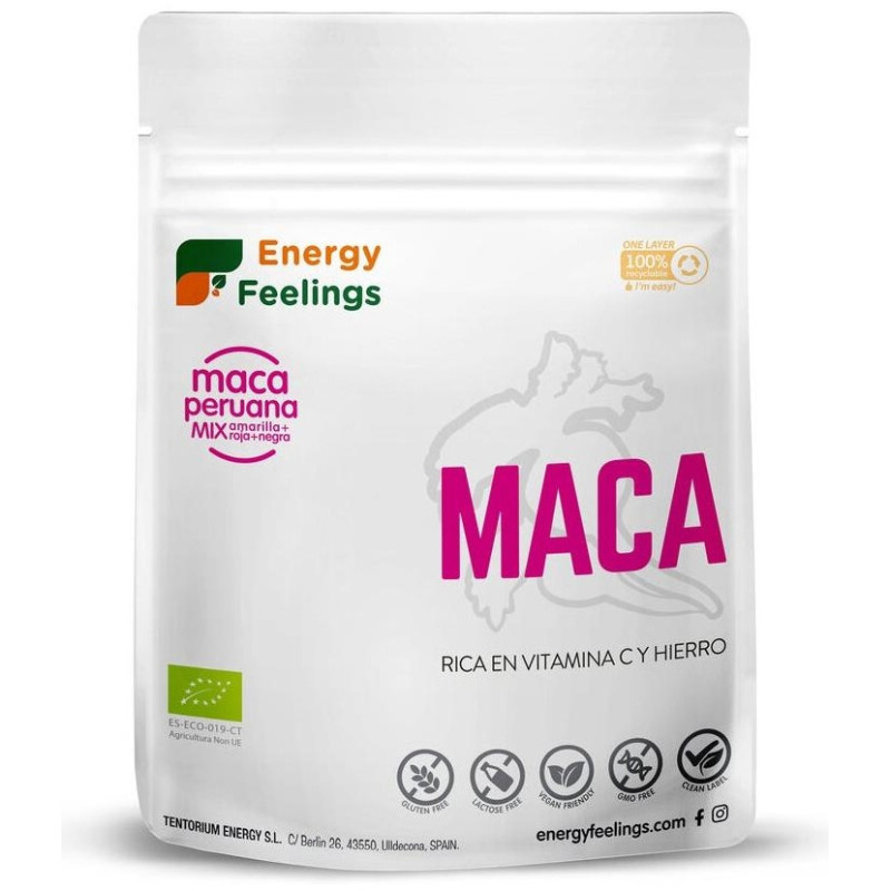 Maca Polvo Eco Vegan sin Gluten 200g - Energy Feelings