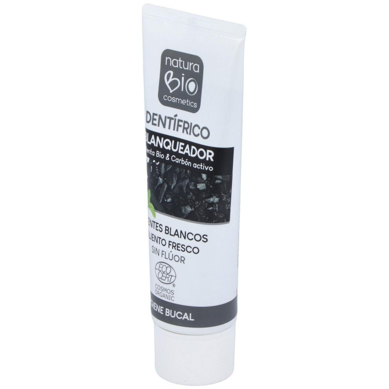 Dentifrico Blanqueador Menta Bio y Carbon Activo 75ml - Naturabio Cosmetics