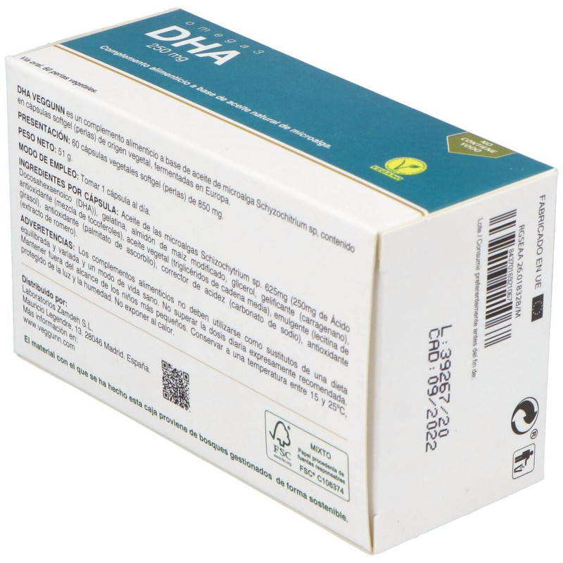 Veggunn Omega 3 De Aceite De Microalga 60 Perlas