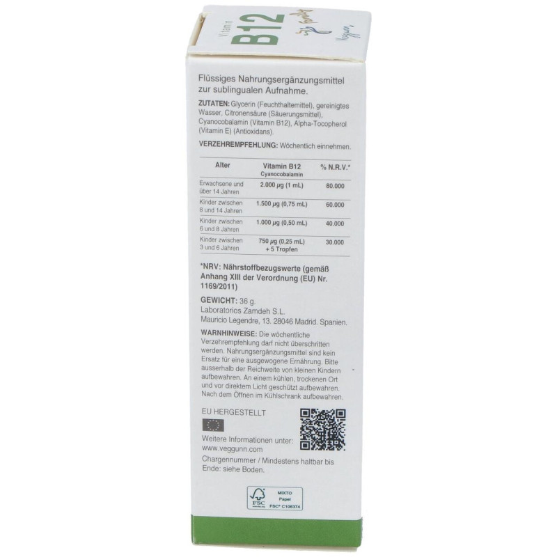 Veggunn Vitamina B12 Family 30Ml