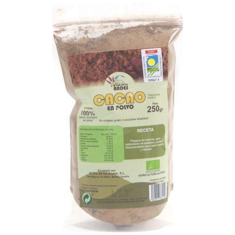 Cacao en Polvo 250g - El Oro de los Andes