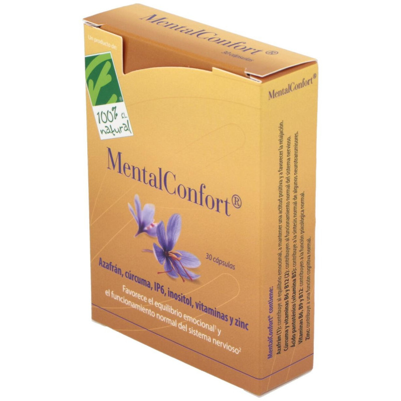 100% Natural Mentalconfort 30cáps - Cien por Cien Natural