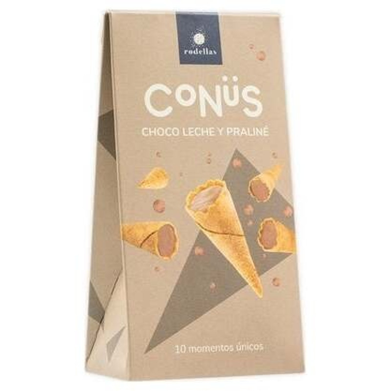 Conus Chocolate Leche y Praline 10udsx70gr. Bio - Rodellas
