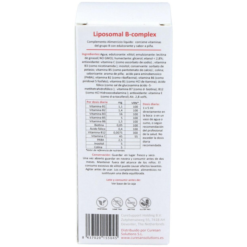Liposomal B Complex 150ml - Curesupport