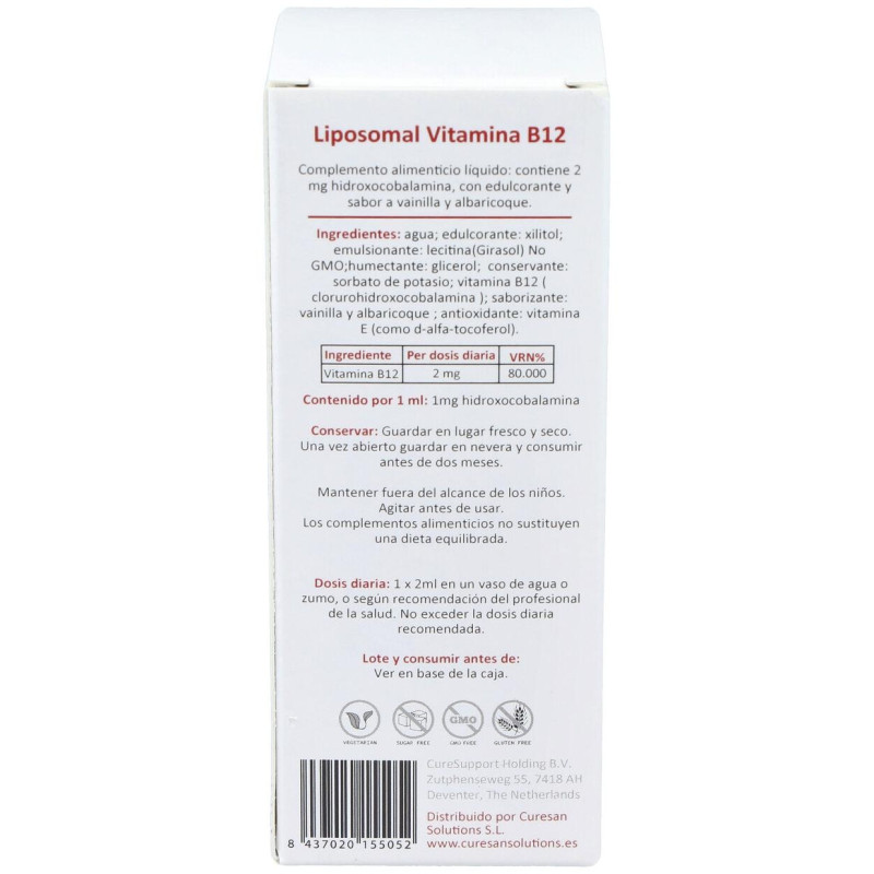 Liposomal B12 60ml - Curesupport