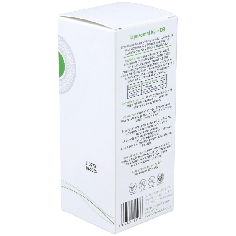 Liposomal K2+d3 60ml - Curesupport