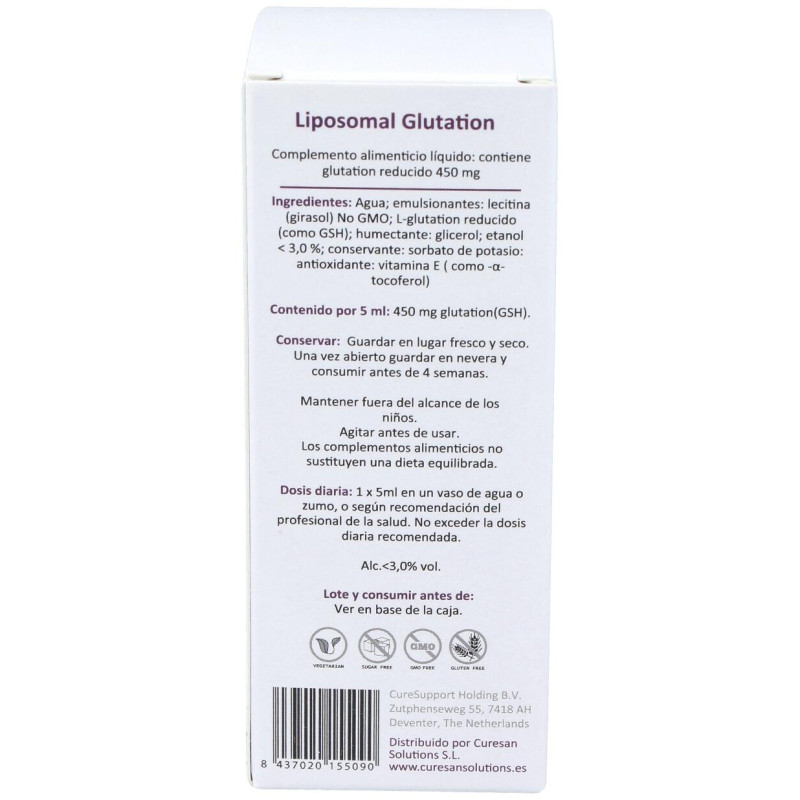Liposomal Glutation 100ml - Curesupport
