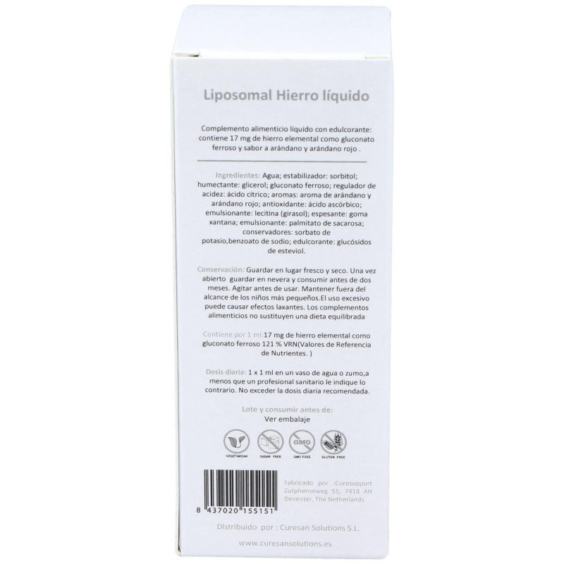 Liposomal Hierro 60ml - Curesupport