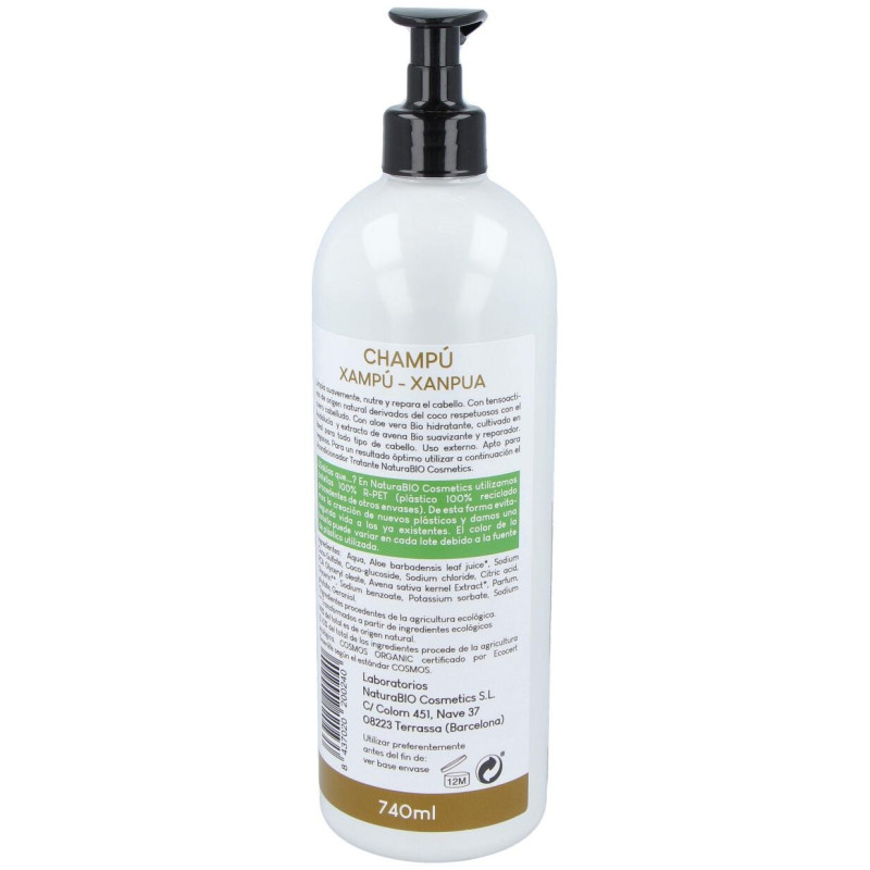 Champú Tratante Aloe Avena Bio 740ml - Naturabio Cosmetics