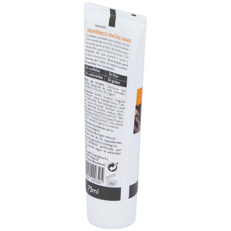 Dentifrico Encias Sanas Propoleo - Clavo 75ml. Bio - Naturabio Cosmetics