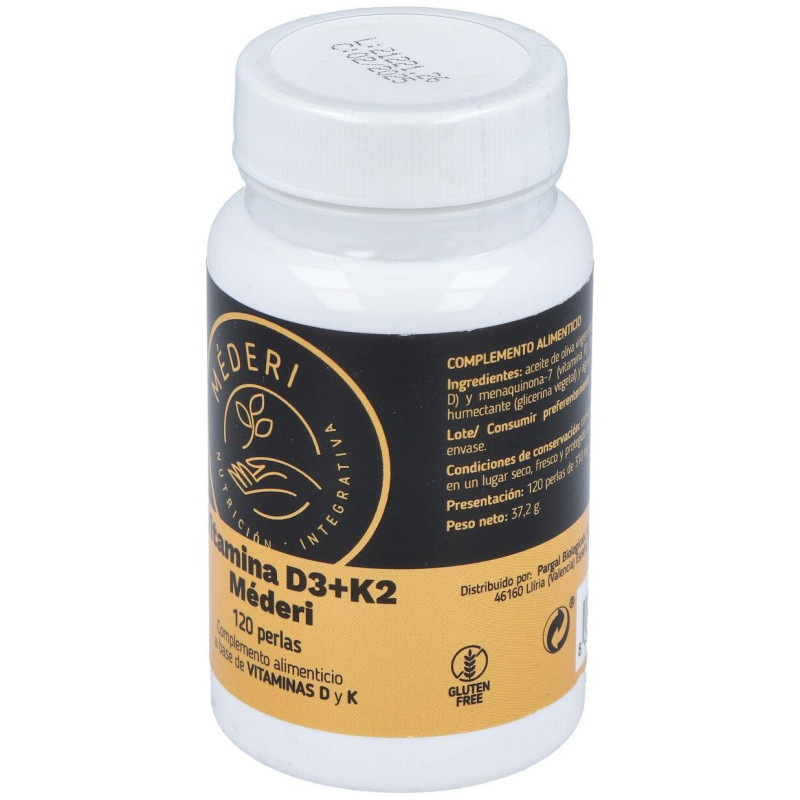 Mederi Vitamina D3 + K2 120 Perlas - Mederi Nutricion Integrativa