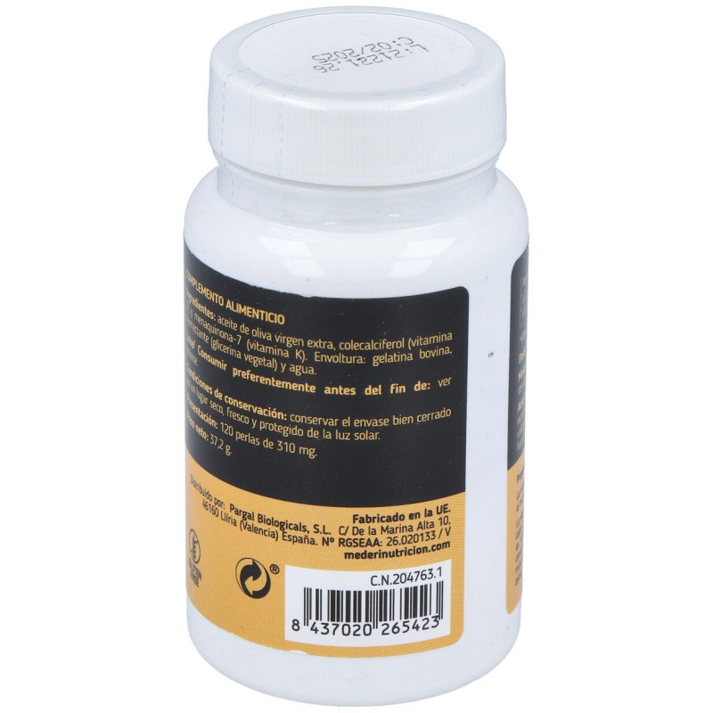 Mederi Vitamina D3 + K2 120 Perlas - Mederi Nutricion Integrativa
