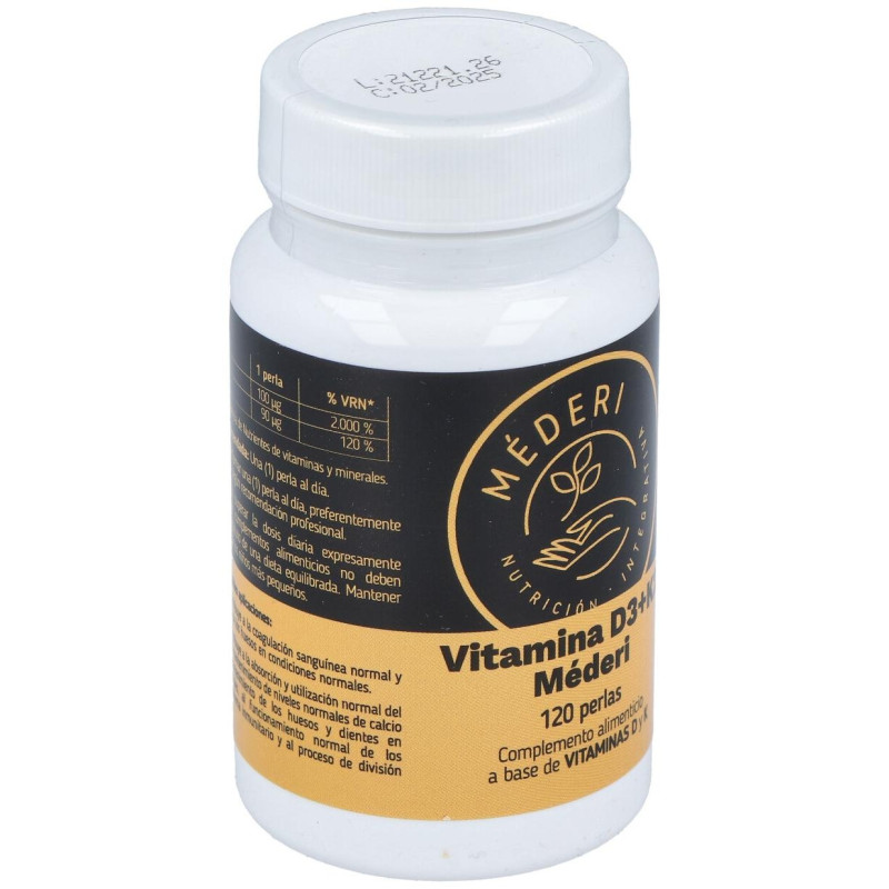 Mederi Vitamina D3 + K2 120 Perlas - Mederi Nutricion Integrativa