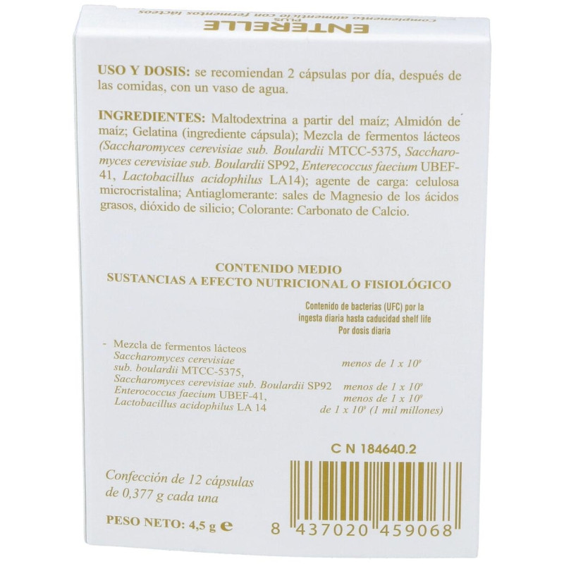 Enterelle Plus, 12 Cápsulas - Bromatech