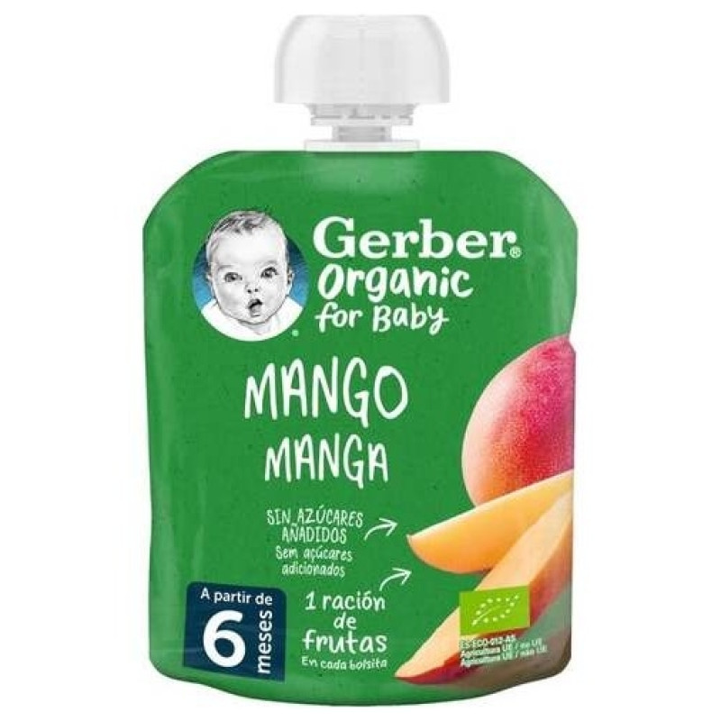 Nestle Gerber Pouch Organic Mango 90gr - Gerber