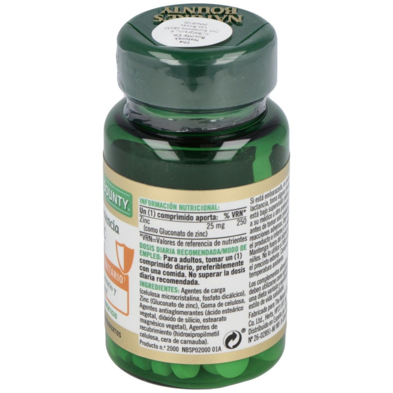 Zinc 25 Mg 100 Comprimidos Recubiertos