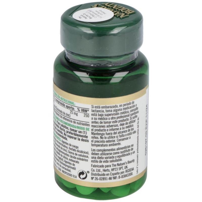 Zinc 25 Mg 100 Comprimidos Recubiertos