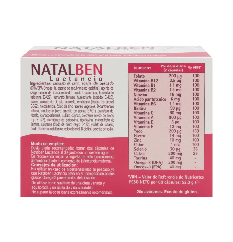 Natalben Lactancia (60 Cápsulas) - Italfarmaco S a