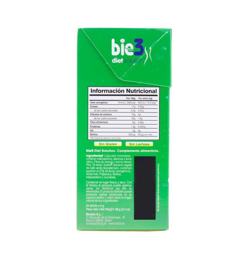 Diet Solution, 24 Sticks Solubles, 4 g - Bio3