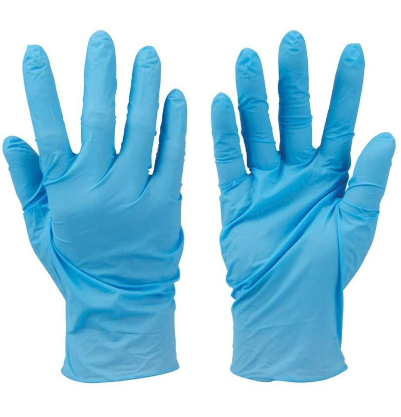 Guantes de Nitrilo para Exploracion - Corysan Ambidiestro No Esteril (100 Unidades Talla Grande) - Distrosur