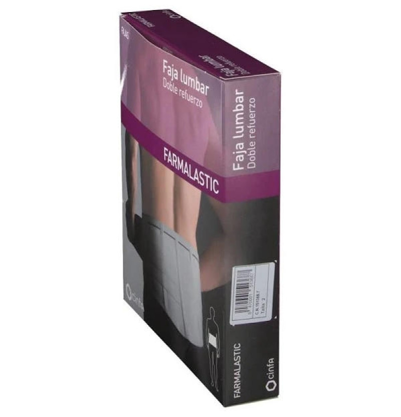 Faja Lumbar - Farmalastic Doble Refuerzo (talla 2) - Cinfa S a