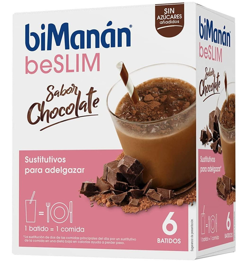 Bimanan Beslim Sustitutivo Batido (6 Sobres 50 g Sabor Chocolate) - Nutricion Sante