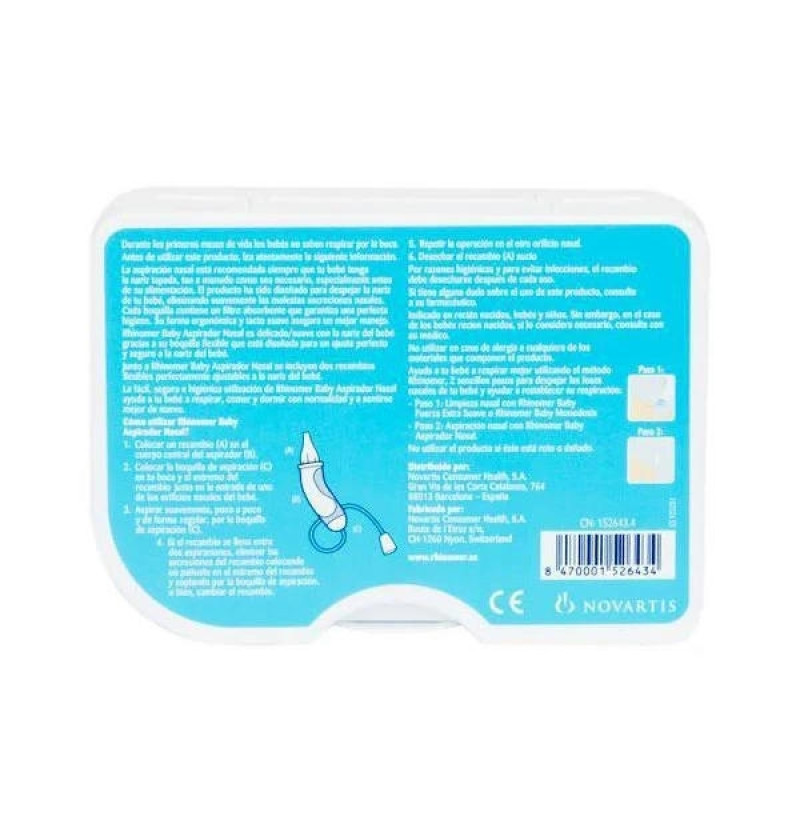 Narhinel Confort Aspirador Nasal (1 u +2 Recambios) - Novartis Consumer Healh S.a
