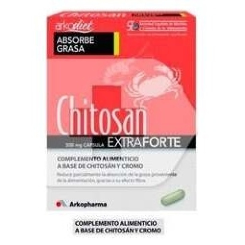 Arkopharma Arkodiet Chitosan Extra Forte + Cromo, 30 Cápsulas