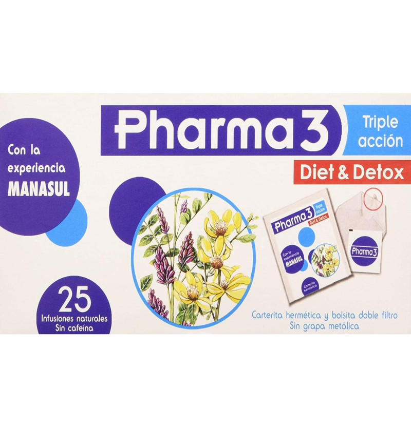 Pharma3 Diet & Detox (25 Filtros 1,5 g) - Bio3