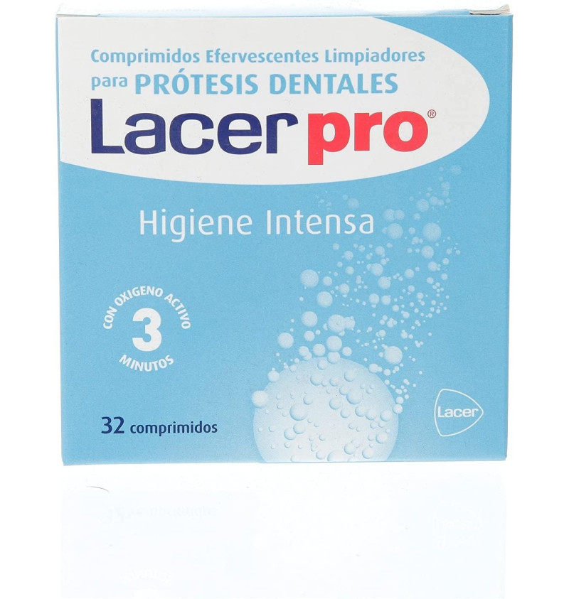 Lacerpro - Limpieza Protesis Dental (32 Comprimidos Efervescentes) - Lacer Laboratorios Sa