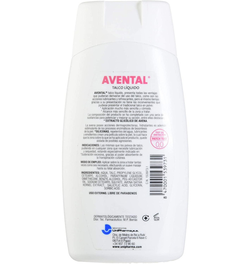 Avental - Talco Liquido (1 Envase 200 ml) - Unipharma S a