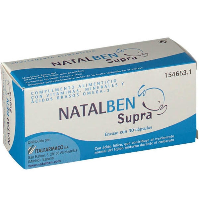 Natalben Supra (30 Cápsulas) - Italfarmaco S a