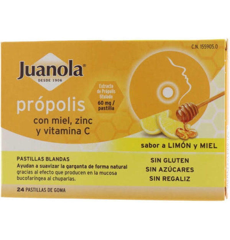Juanola Propolis Pastillas Limon Miel (24 Pastillas) - Farmaceutica Angelini S.a