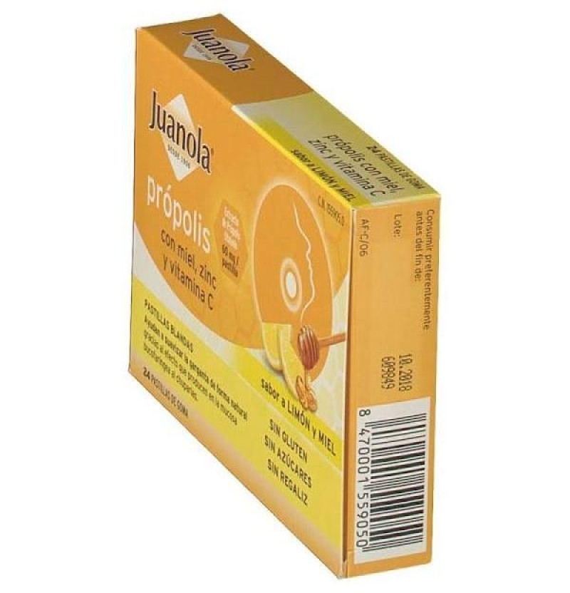 Juanola Propolis Pastillas Limon Miel (24 Pastillas) - Farmaceutica Angelini S.a
