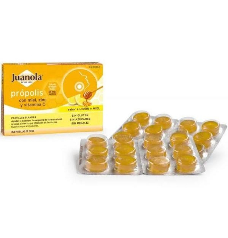 Juanola Propolis Pastillas Limon Miel (24 Pastillas) - Farmaceutica Angelini S.a