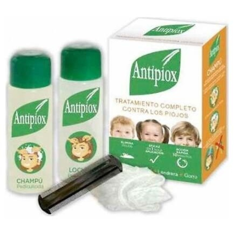 Pack Champu y Locion Pediculicida con Liendreda y Gorro - Antipiox