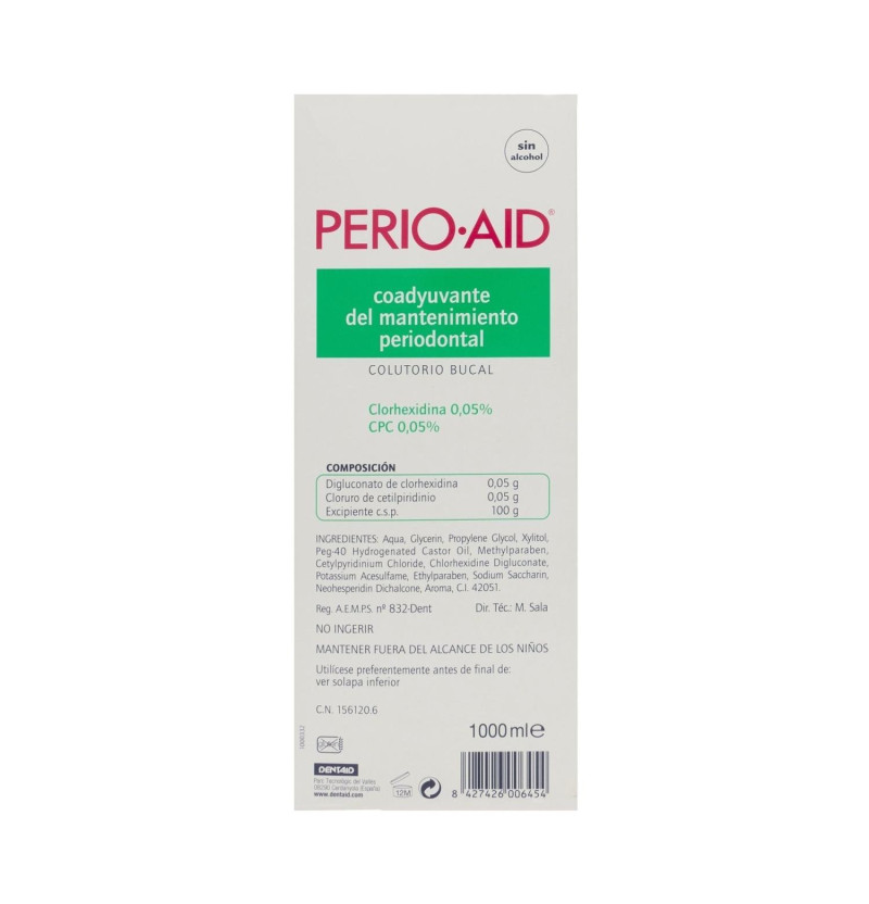 Perio Aid 0.05 Mantenimiento y Control (1 Envase 1000 ml) - Dentaid