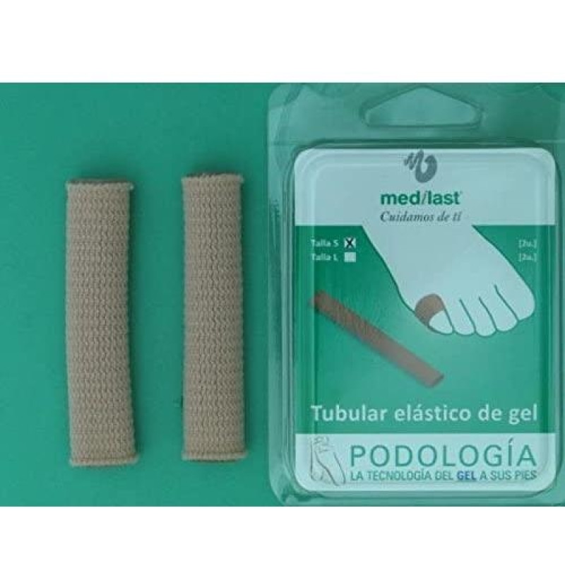 Tubular Elastico Proteccion Dedos Pies - Medilast Forrado de Gel (recort 15 mm X 8 cm T - S 2 U) - Medilast