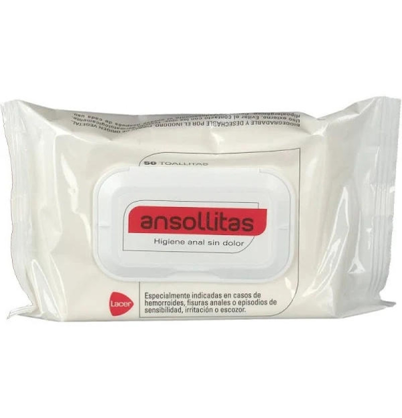 Ansollitas Toallitas Higiene Anal (50 Toallitas) - Lacer Laboratorios Sa