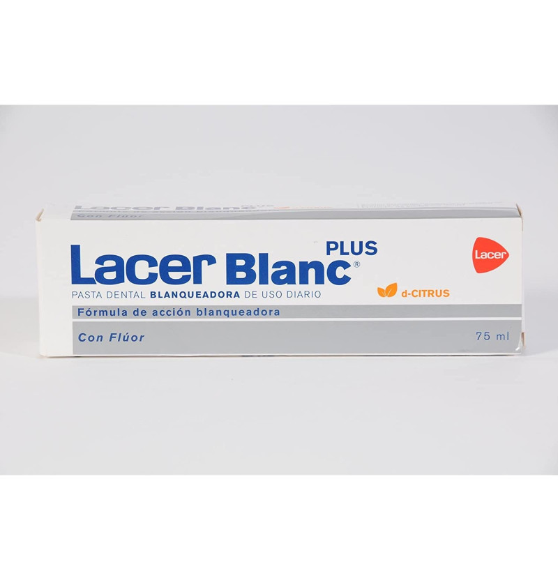 Lacerblanc Plus Blanqueadora Uso Diario - Pasta Dental (1 Envase 75 ml Sabor D - Citrus) - Lacer Laboratorios Sa