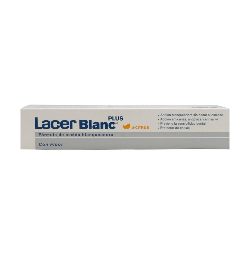 Lacerblanc Plus Blanqueadora Uso Diario - Pasta Dental (1 Envase 125 Ml Sabor D- Citrus)