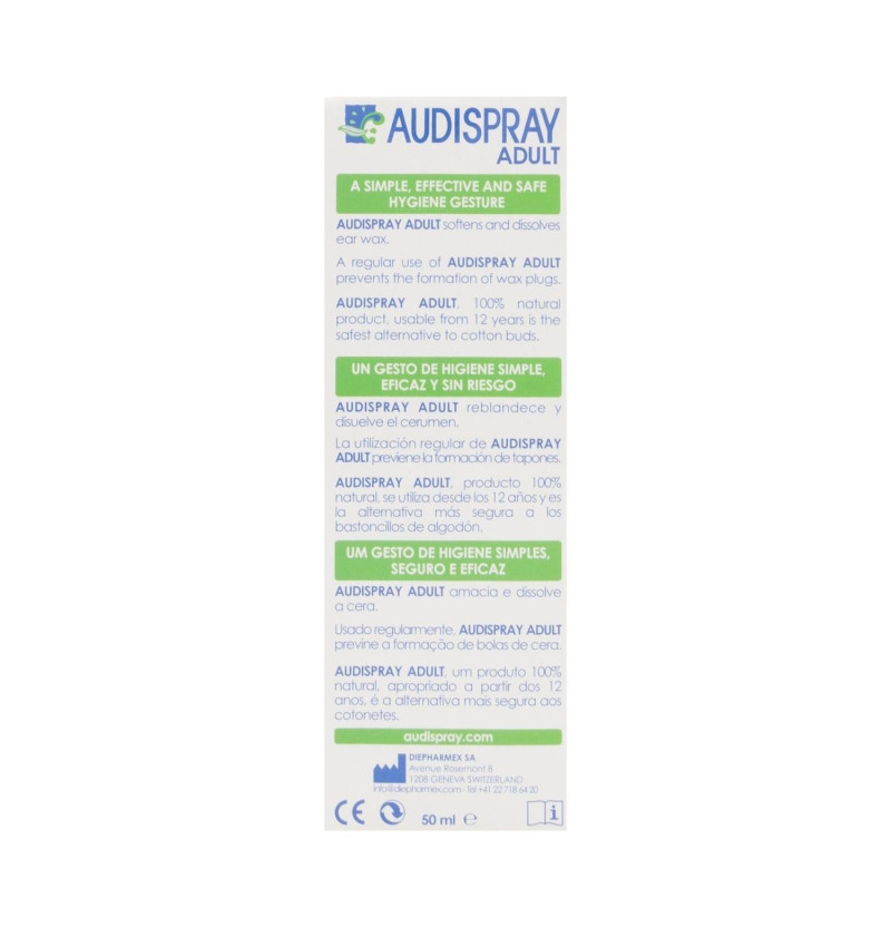 Audispray Adult - Limpieza Oidos (1 Envase 50 ml) - Iberica Dietpharmex
