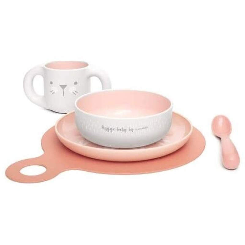 Vajilla de Aprendizaje Rosa +6 Meses, 5 Uds - Suavinex