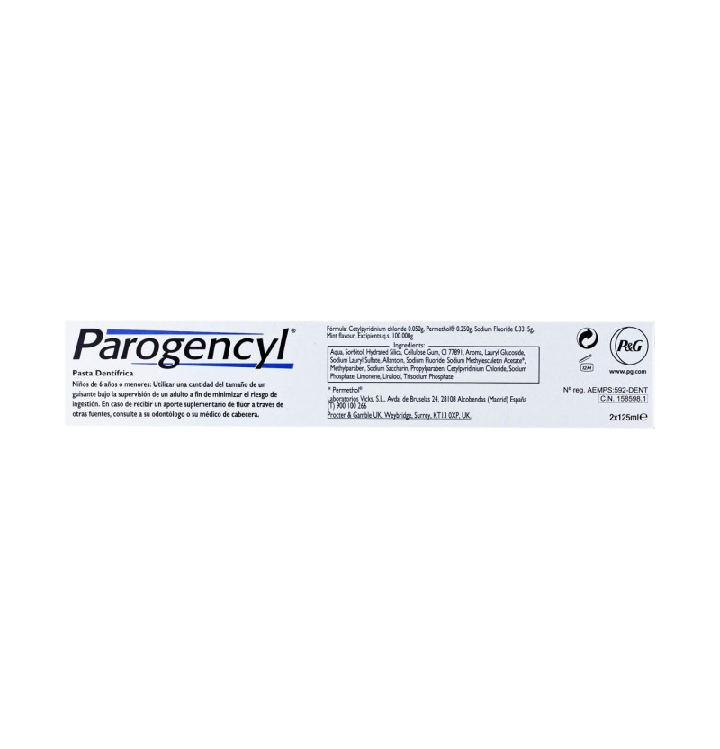 Parogencyl Encias Control Dentifrico (Duplo Especial 2 X 125 Ml)