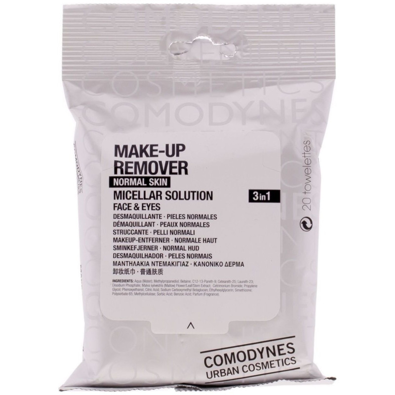 Comodynes Make - Up Remover Normal Skin 20uds - Toallitas