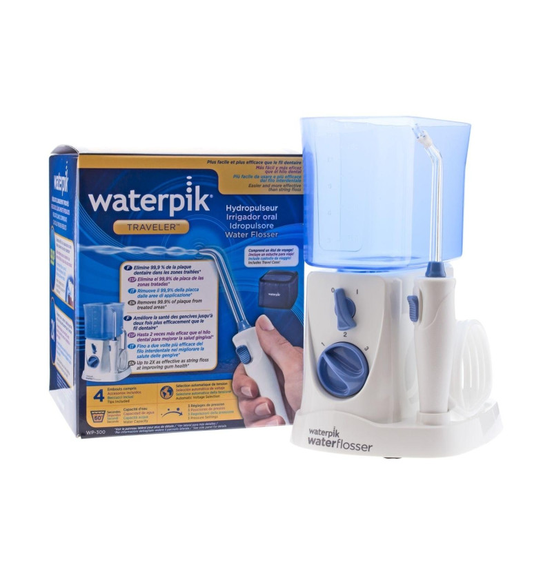 Irrigador Bucal Electrico - Waterpik Wp - 300 Traveler con Adaptador (viajes) - Dentaid